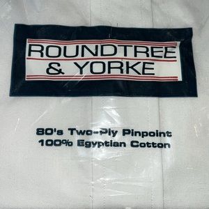 Roundtree and Yorke, size 16/34, 100% Egyptian cotton, new in package, white.